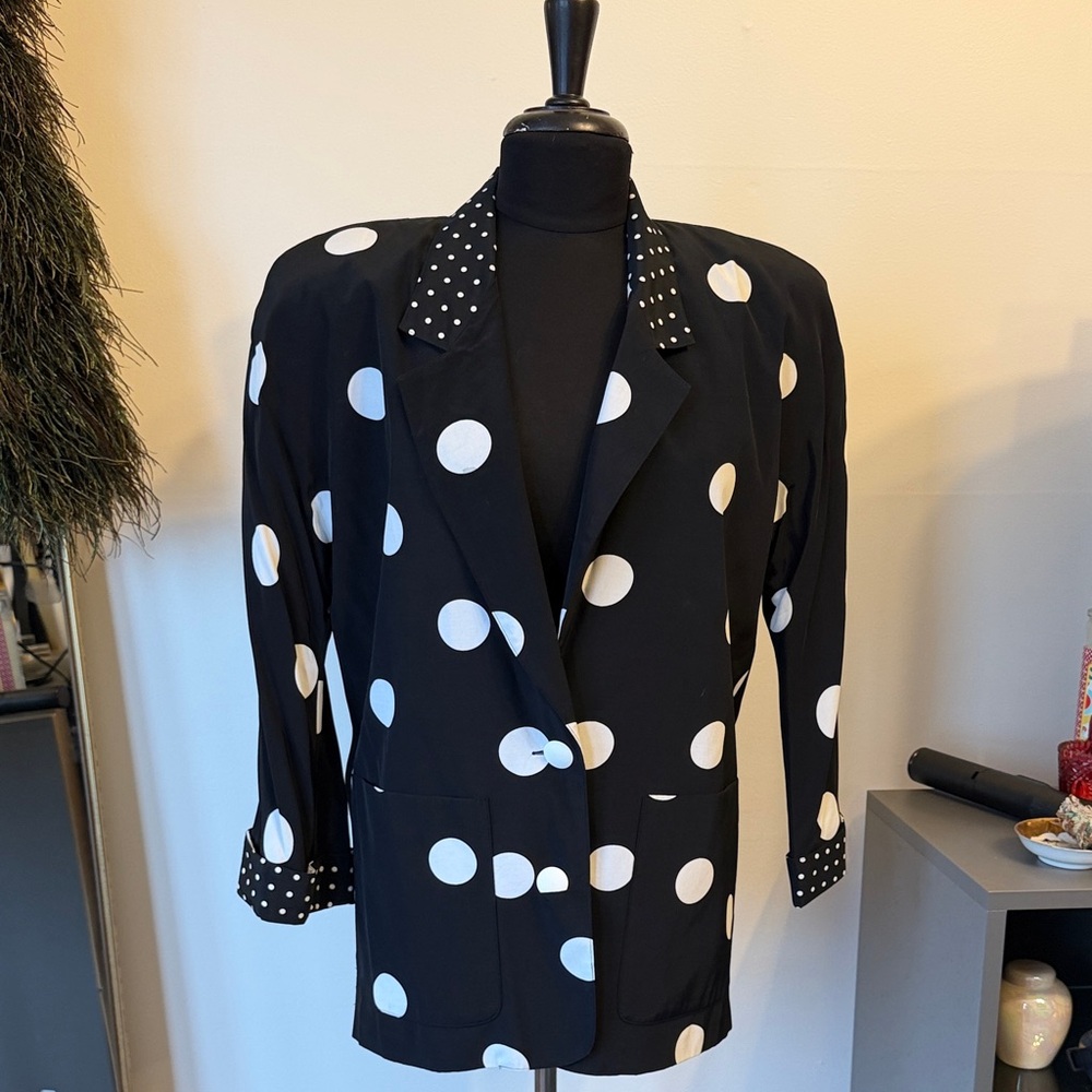 90’s Vintage Polka Dot Women's Blazer